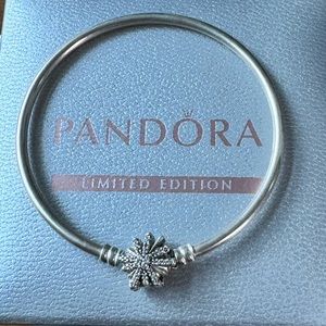 Pandora Silver Limited Edition Fireworks Cz Bangle Bracelet